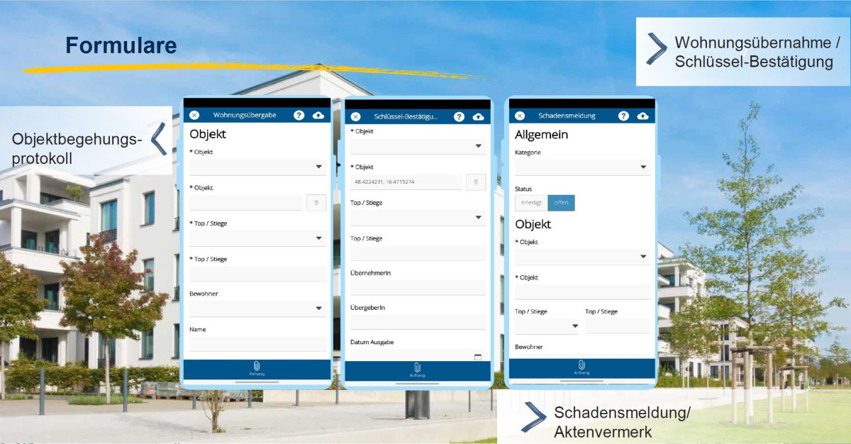 Case Immobilienverwaltung Digitale Formulare
